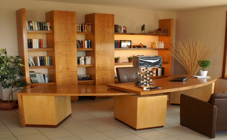 Bureau d'angle et étagères
